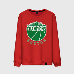 Свитшот хлопковый мужской Boston champions, цвет: красный