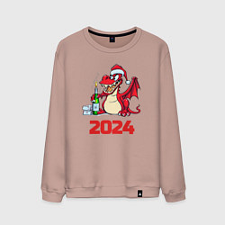 Мужской свитшот Красный дракон 2024