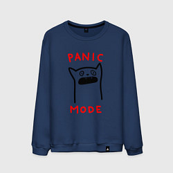 Мужской свитшот Panic mode - котик