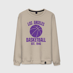 Свитшот хлопковый мужской Basketball Los Angeles, цвет: миндальный