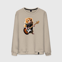 Свитшот хлопковый мужской Хомяк-певец, цвет: миндальный