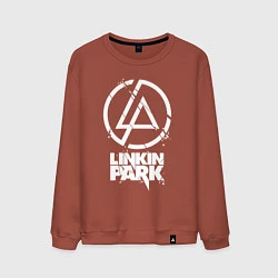 Свитшот хлопковый мужской Linkin Park - white, цвет: кирпичный