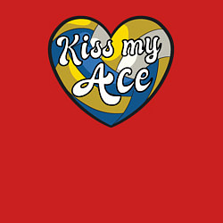 Свитшот хлопковый мужской Kiss my ace ball, цвет: красный — фото 2