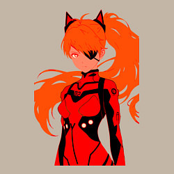 Свитшот хлопковый мужской Asuka Langley is Dead Serious, цвет: миндальный — фото 2