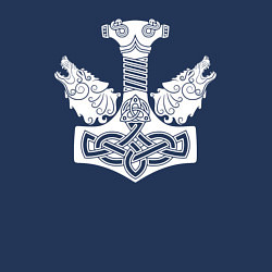 Свитшот хлопковый мужской Молот Тора, цвет: тёмно-синий — фото 2