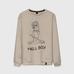 Свитшот хлопковый мужской Bart hellboy Lill Peep, цвет: миндальный