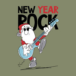 Свитшот хлопковый мужской New year - rock, цвет: авокадо — фото 2