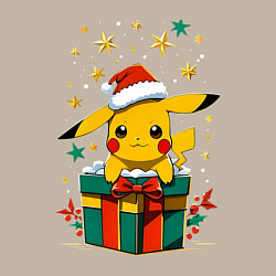 Свитшот хлопковый мужской Новогодний пика-пика, цвет: миндальный — фото 2