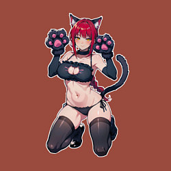 Свитшот хлопковый мужской Макима милый котик, цвет: кирпичный — фото 2