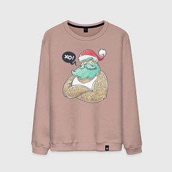 Свитшот хлопковый мужской Санта брутал, цвет: пыльно-розовый