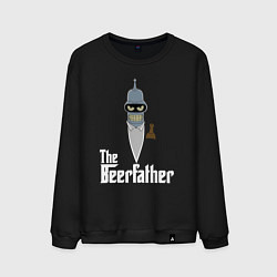 Свитшот хлопковый мужской The beerfather, цвет: черный