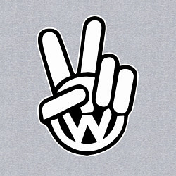 Свитшот хлопковый мужской Volkswagen peace, цвет: меланж — фото 2