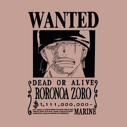 Свитшот хлопковый мужской Награда за голову Ророноа Зоро One Piece, цвет: пыльно-розовый — фото 2