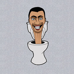 Свитшот хлопковый мужской Skibidi Toilet mad, цвет: меланж — фото 2