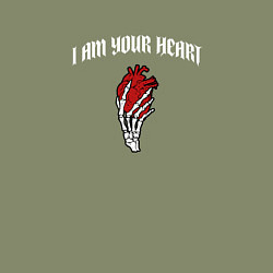 Свитшот хлопковый мужской Я твоё сердце, цвет: авокадо — фото 2