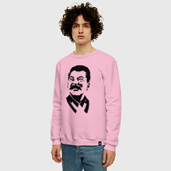 Свитшот хлопковый мужской Образ Сталина, цвет: светло-розовый — фото 2