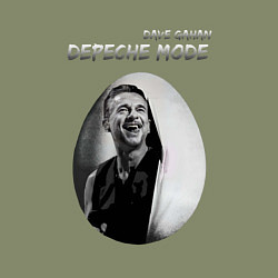 Свитшот хлопковый мужской Depeche Mode - Dave Gahan egg, цвет: авокадо — фото 2