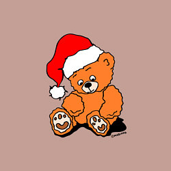 Свитшот хлопковый мужской Плюшевый медведь в колпаке, цвет: пыльно-розовый — фото 2