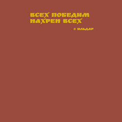 Свитшот хлопковый мужской Всех победим, нахрен всех, цвет: кирпичный — фото 2