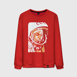 Свитшот хлопковый мужской Gagarin in red, цвет: красный