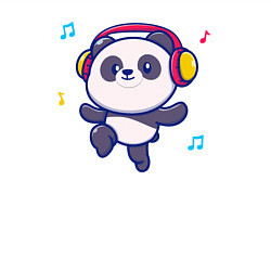 Свитшот хлопковый мужской Music panda, цвет: белый — фото 2