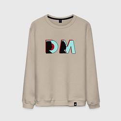 Свитшот хлопковый мужской Depeche Mode - DM logo, цвет: миндальный