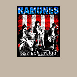 Свитшот хлопковый мужской Ramones hey ho lets go, цвет: миндальный — фото 2