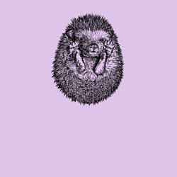 Свитшот хлопковый мужской Ежик свернулся клубком, цвет: лаванда — фото 2