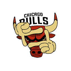 Свитшот хлопковый мужской Bulls logo with hands, цвет: белый — фото 2