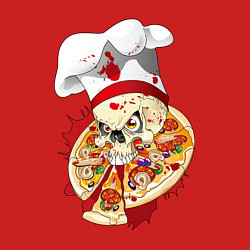 Свитшот хлопковый мужской Bloody pizza, цвет: красный — фото 2