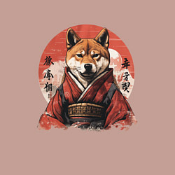 Свитшот хлопковый мужской Сиба ину, самурай, цвет: пыльно-розовый — фото 2