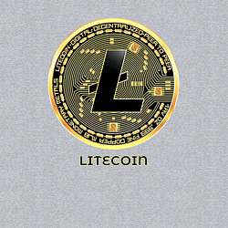 Свитшот хлопковый мужской Litecoin крипта, цвет: меланж — фото 2