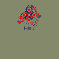 Свитшот хлопковый мужской Belarus орнамент, цвет: авокадо — фото 2