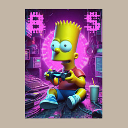 Свитшот хлопковый мужской Bart Simpson - cool gamer, цвет: миндальный — фото 2