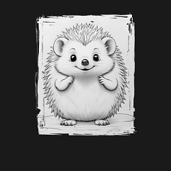 Свитшот хлопковый мужской Пухлый ежик, цвет: черный — фото 2