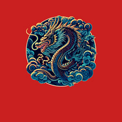 Свитшот хлопковый мужской Dragon - irezumi art, цвет: красный — фото 2