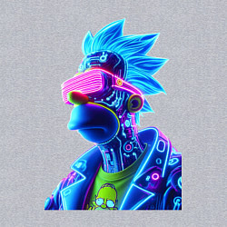 Свитшот хлопковый мужской Cyberpunks not dead - Homer Simpson, цвет: меланж — фото 2