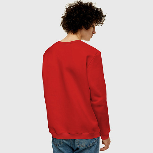 Мужской свитшот Ромашка streetwear / Красный – фото 4