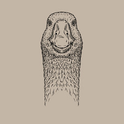 Свитшот хлопковый мужской Гусь анфас, цвет: миндальный — фото 2