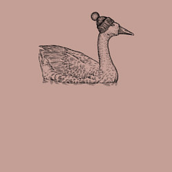 Свитшот хлопковый мужской Утка в шапке, цвет: пыльно-розовый — фото 2