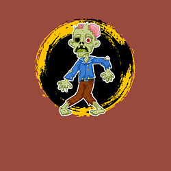 Свитшот хлопковый мужской Мультяшный зомби, цвет: кирпичный — фото 2