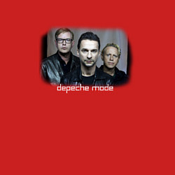 Свитшот хлопковый мужской Depeche Mode - a band with Fletch, цвет: красный — фото 2