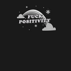 Свитшот хлопковый мужской Fuck Positivity, цвет: черный — фото 2
