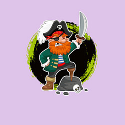 Свитшот хлопковый мужской Мультяшный пират, цвет: лаванда — фото 2