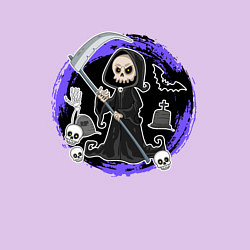 Свитшот хлопковый мужской Мультяшная смерть с косой, цвет: лаванда — фото 2