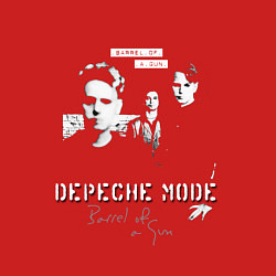 Свитшот хлопковый мужской Depeche Mode - Band barrel of a gun, цвет: красный — фото 2
