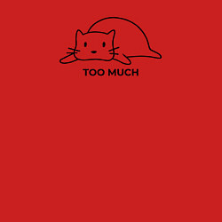 Свитшот хлопковый мужской Too much black cat, цвет: красный — фото 2