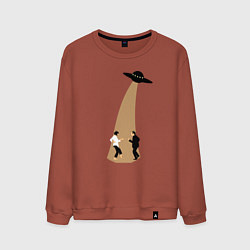 Свитшот хлопковый мужской Криминальное чтиво танец НЛО, цвет: кирпичный