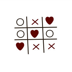 Свитшот хлопковый мужской Крестики-нолики-сердечки, цвет: белый — фото 2