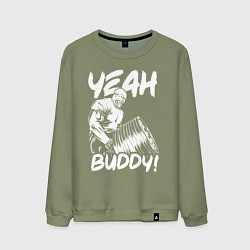 Свитшот хлопковый мужской Ронни Коулман, цвет: авокадо